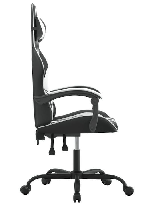 vidaXL 349524 Καρέκλα Gaming Δερματίνης Μαύρο/Λευκό
