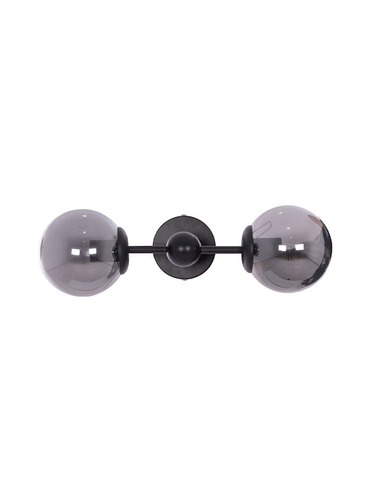 HomeMarkt Modern Lamp Wall with Socket E27 Black 50x15x20cm
