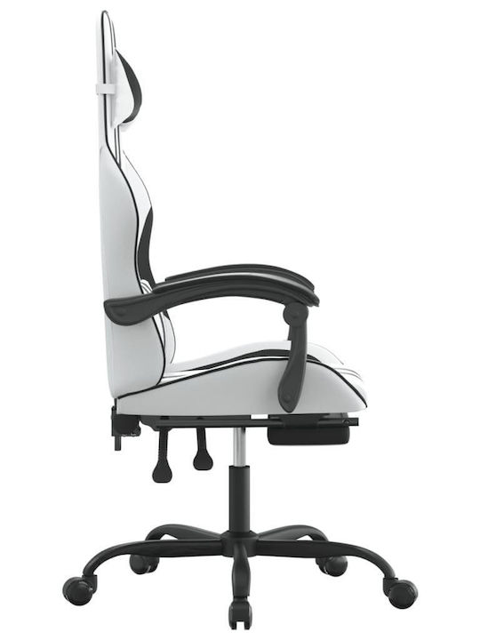 vidaXL 349541 Gaming Stuhl mit Fußstütze White / Black