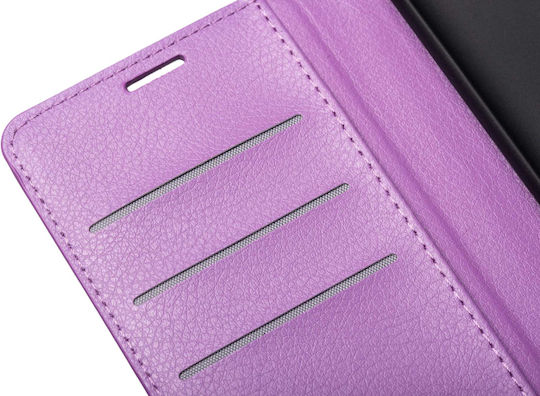 Naxius Book Synthetic Leather / Tempered Glass Purple (Galaxy Note 9)