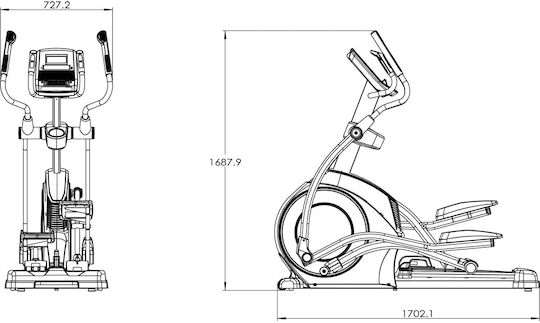 DKN Technology XC-210 Μαγνητικό Ελλειπτικό Μηχάνημα με Δίσκο 16kg για Χρήστη έως 150kg