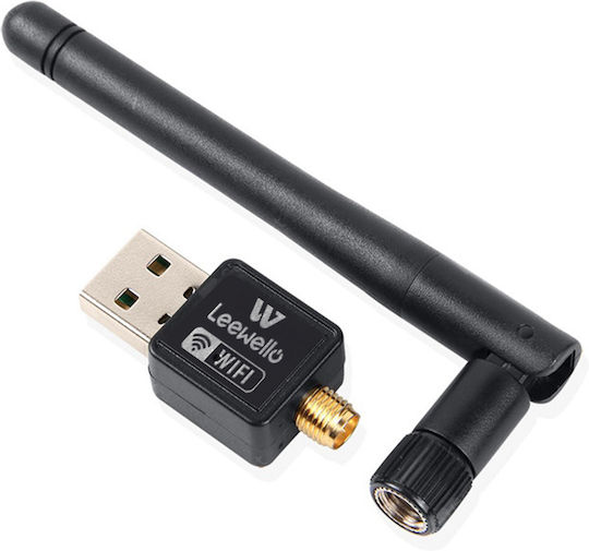 Leewello YPX-004 USB Network Adapter with Wireless Wi-Fi Connection 150Mbps and Detachable Antenna