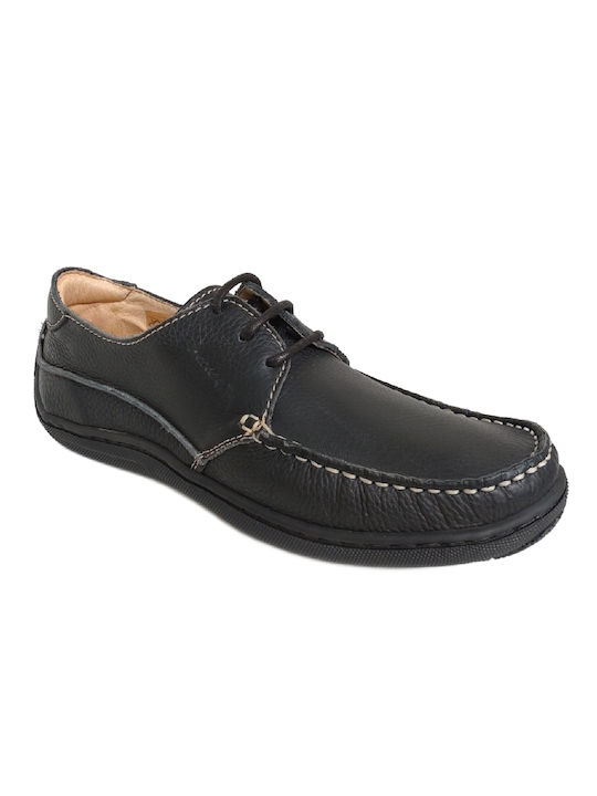 Boxer Men's Leather Casual Shoes Black