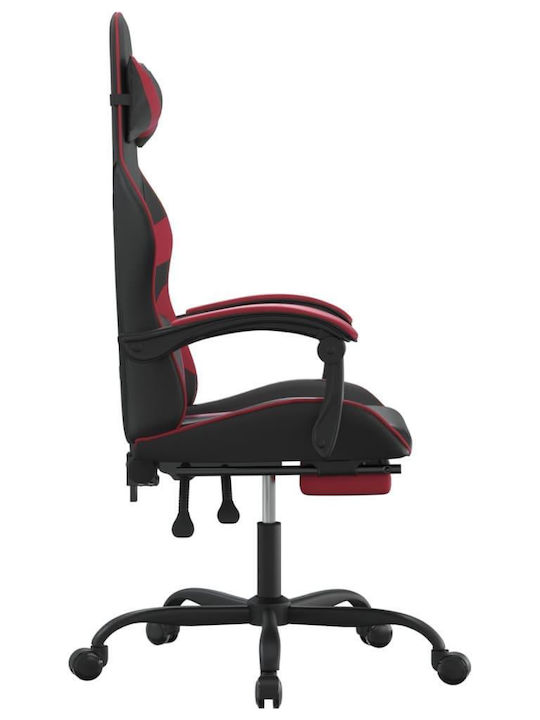 vidaXL 349562 Artificial Leather Gaming Chair with Footrest Black/Burgundy