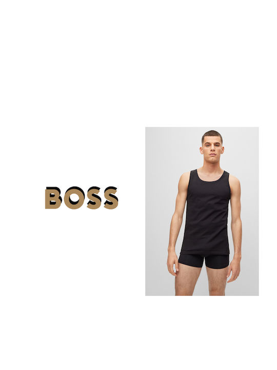 Hugo Boss Men's Sleeveless Undershirts Black 3Pack