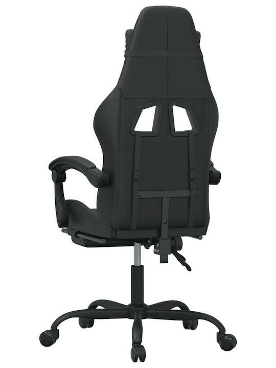vidaXL 349587 Καρέκλα Gaming Δερματίνης με Υποπόδιο Μαύρη
