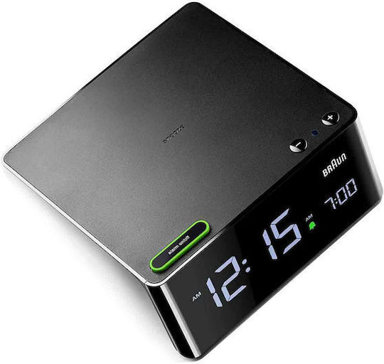 Braun BC16BEU Tabletop Digital Clock LCD With Alarm Clock Black 100771