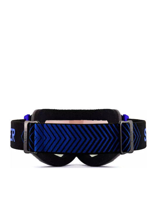 Sinner Emerald Ski & Snowboard Goggles Kids Black with Lens in Blue Color