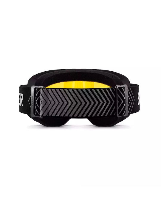 Sinner Estes Ski & Snowboard Goggles Kids Black with Lens in Yellow Color