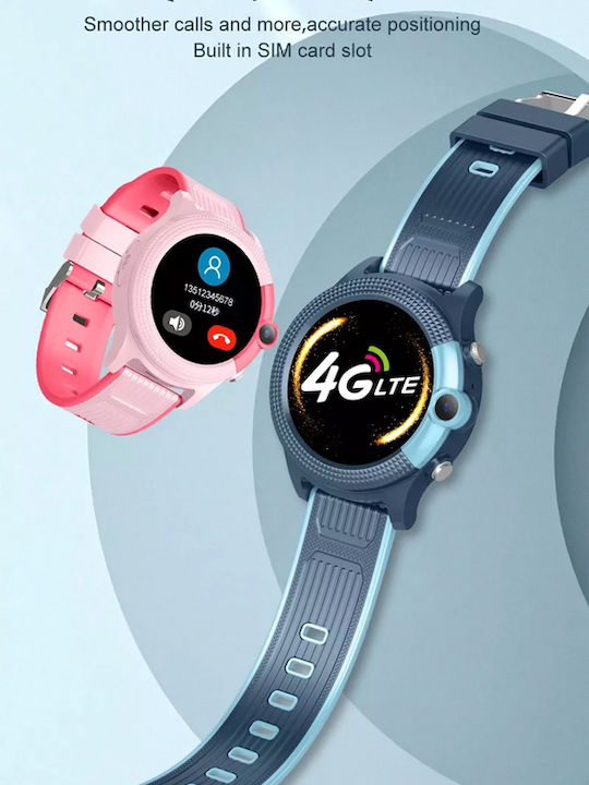 INTIME Kinder-Digitaluhr mit GPS und Kautschuk/Plastikarmband Blau