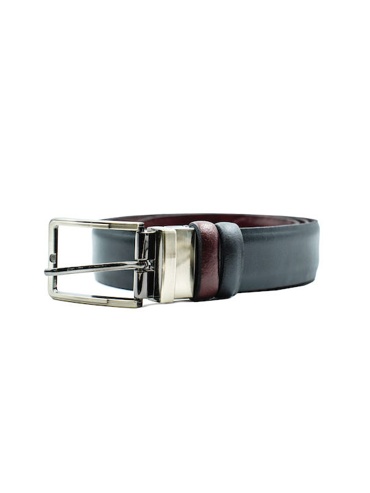 Robin Men's Leather Double Sided Belt Black / Burgundy