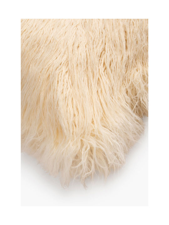 Calma House Calma House Decor Pillow Case Mongolian Furry Ecru 45x45cm