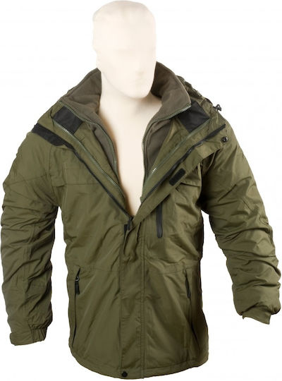 Armymania Military Jacket Αδιάβροχο 3 σε 1 Χακί