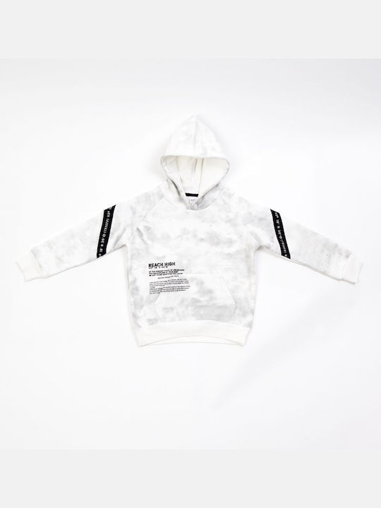 Trax Kids Sweatshirt with Hood and Pocket White