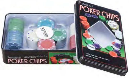 Modiano Σετ 100 Μάρκες Poker 38mm / 4gr σε Μεταλλικό Κουτί