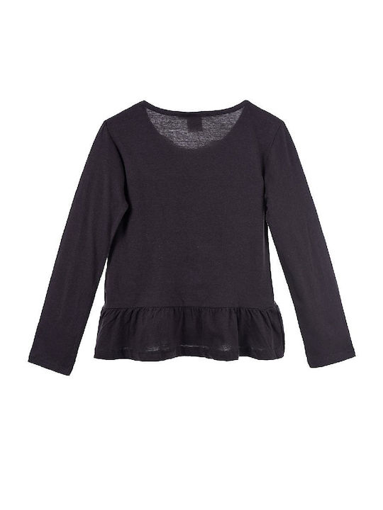 Sun City Kids Blouse Long Sleeve Black