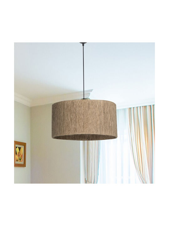 Pakketo PWL-1184 Adjustable Brown Pendant Ceiling Light with Rope for E27 Socket 40x40x75cm