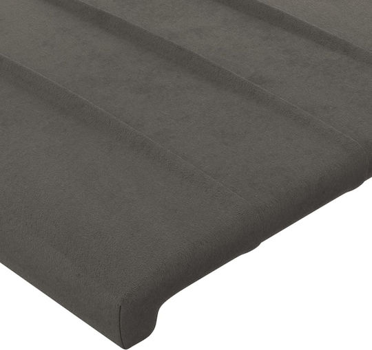 vidaXL Tăblie De Pat Din Țesătură Gri Închis 163x88cm