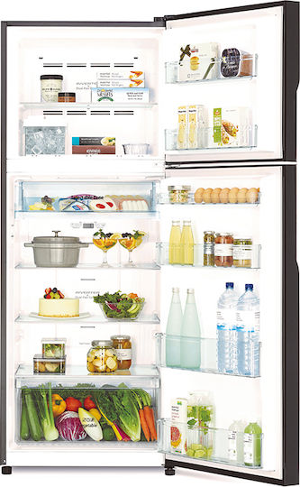 Hitachi Double Door Refrigerator 407lt Total NoFrost H177xW68xD72cm White R-VX471PRU9-1 PWH