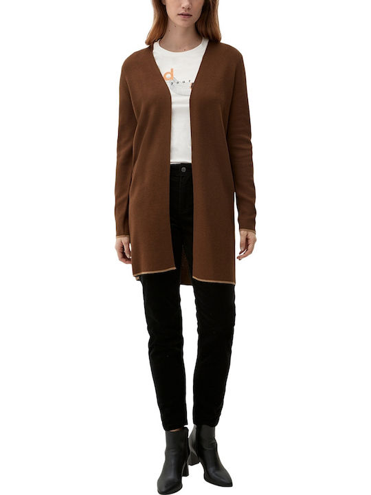 Red Label Long Women's Cardigan Brown
