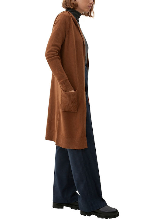 Red Label Long Women's Cardigan Brown