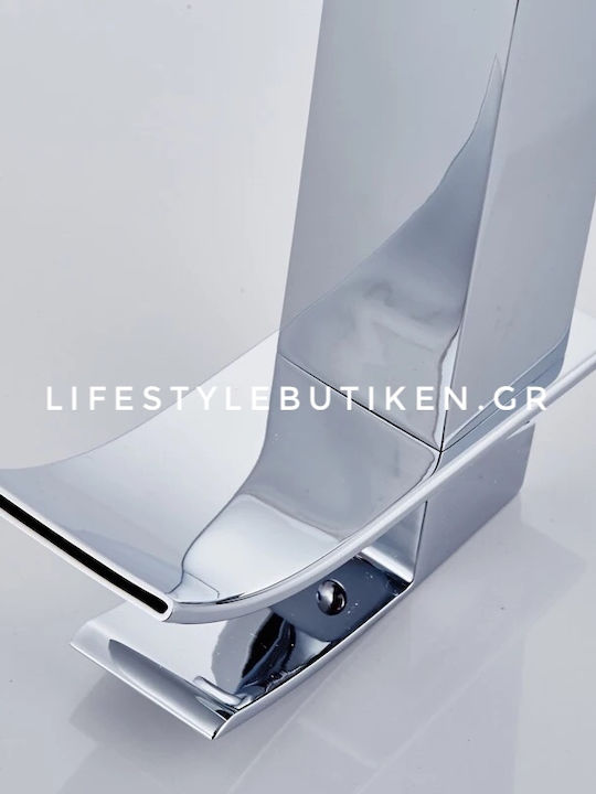 Luxury BR2018 Mixing Waterfall Sink Faucet Retro Chrome