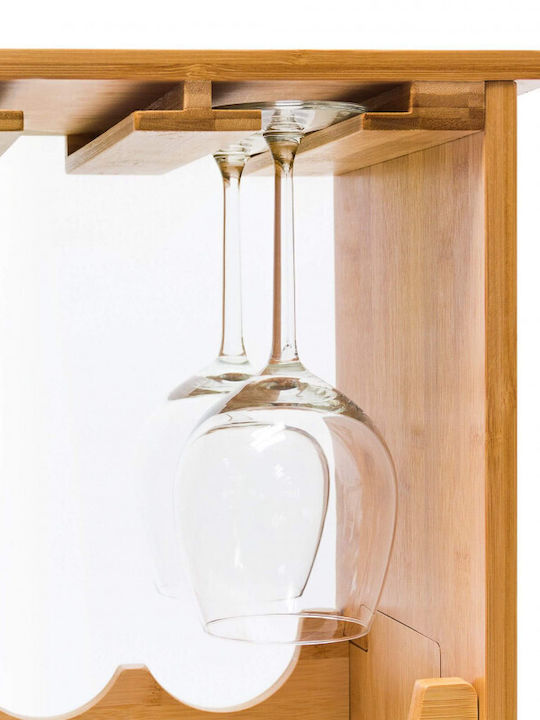 Relaxdays Cu picioare Suport pentru Sticle Lemn pentru 24 Sticle Maro 50x24x84εκ.
