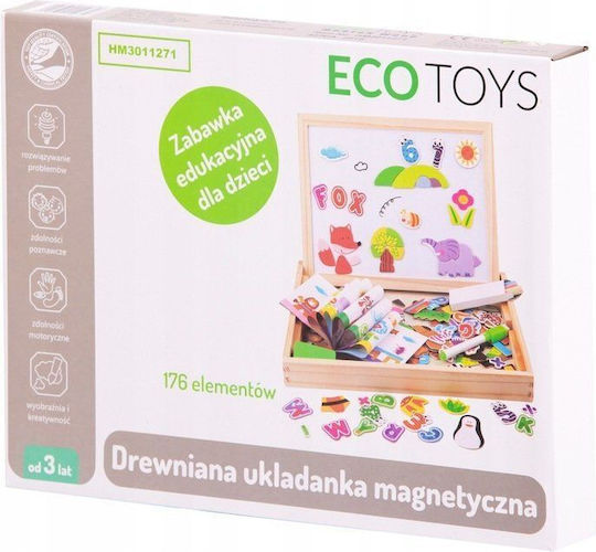 Ecotoys Πίνακας Μαγνητικός / Μαυροπίνακας Διπλής Όψης 30x23x22εκ.