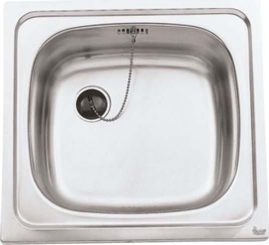 Teka E 50 1C Without Battery Hole 10103001 Drop-In Sink Left Inox Satin W46.5xD44cm Silver