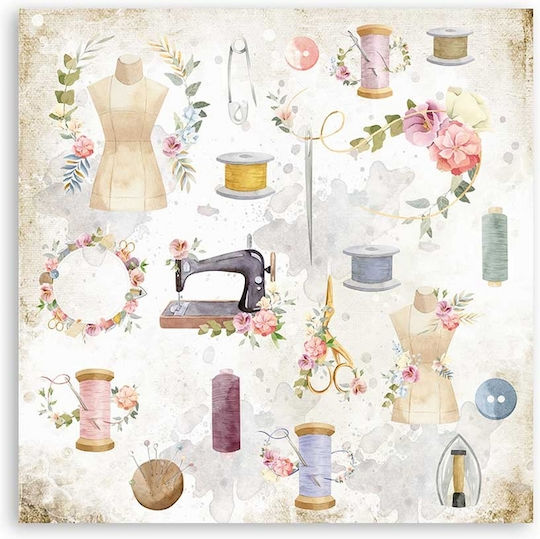 Stamperia Romantic Threads Листа Scrapbooking 190гр/кв.м 10 листове 10бр