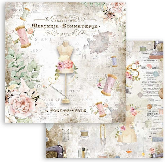 Stamperia Romantic Threads Листа Scrapbooking 190гр/кв.м 10 листове 10бр