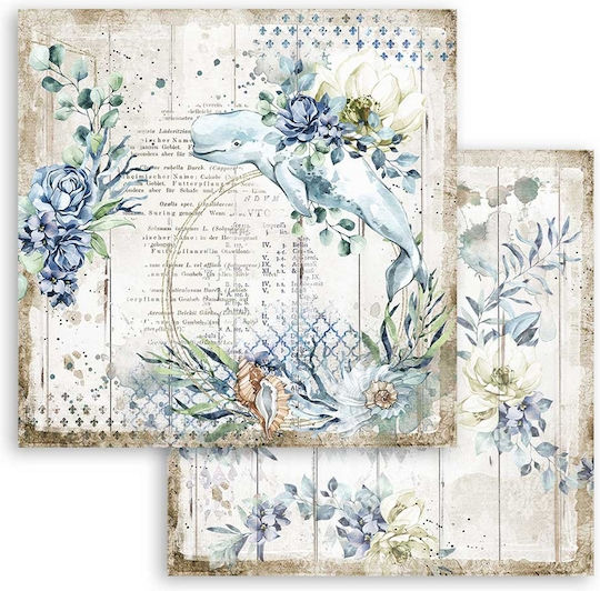 Stamperia Romantic Sea Dream Scrapbooking Leaves 190gr/m² 10 Sheets 10pcs