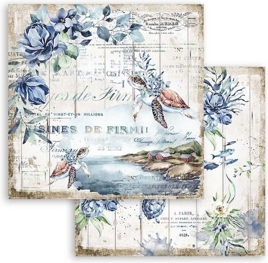 Stamperia Romantic Sea Dream Scrapbooking Leaves 190gr/m² 10 Sheets 10pcs