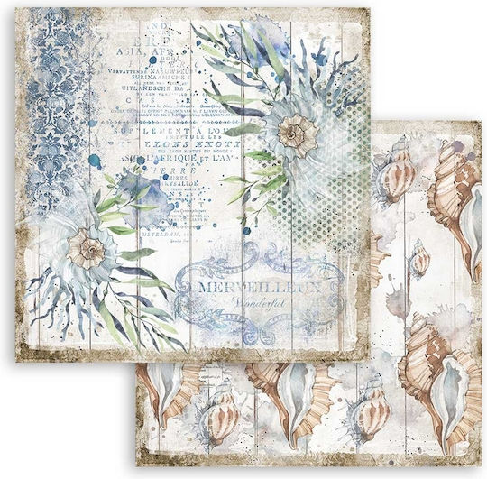 Stamperia Romantic Sea Dream Scrapbooking Leaves 190gr/m² 10 Sheets 10pcs