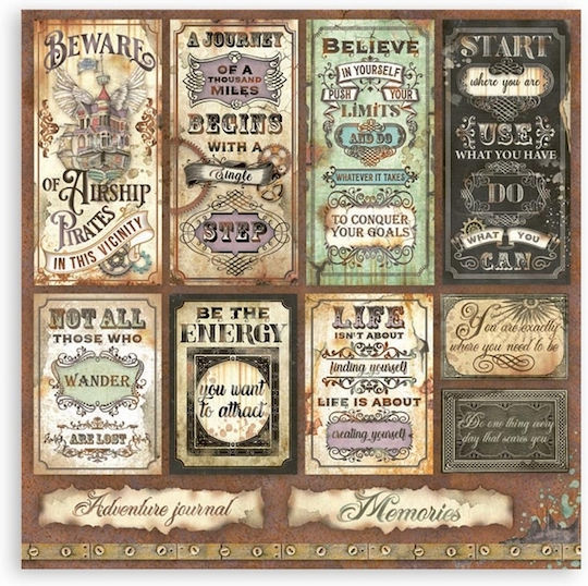 Stamperia Lady Vagabond Lifestyle Foi Scrapbooking 190gr/m² 10 foi 10buc