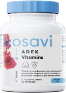 Osavi ADEK Vitamins Πολυβιταμίνη για Ενίσχυση του Ανοσοποιητικού & τo Δέρμα 60 μαλακές κάψουλες