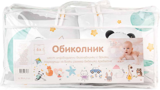 Amek Toys Panda Crib Bumpers Classic Inside Gray 30x180cm