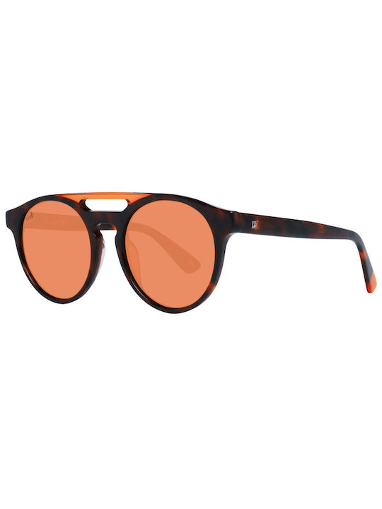 Web Sunglasses with Brown Tartaruga Plastic Frame and Orange Lens WE0262 56J