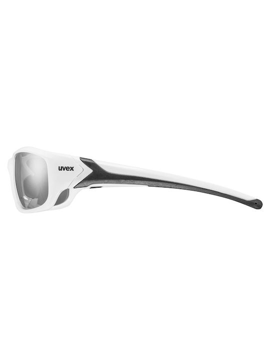 Uvex Sportstyle 211 White/Black Men's Sunglasses with White Plastic Frame S5306138216