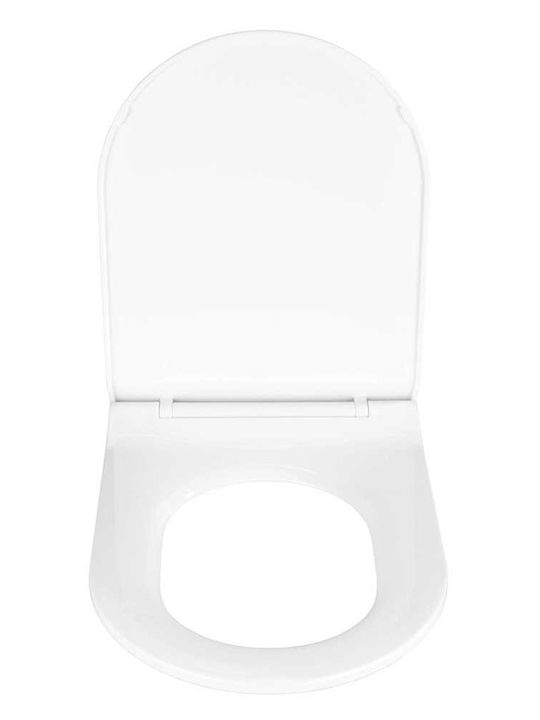 Wenko Plastic Soft Close Toilet Seat White Habos 46cm