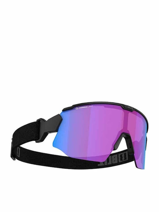 Bliz Breeze Nano Unisex Γυαλιά Ηλίου με Μαύρο Κοκκάλινο Σκελετό και Μωβ Φακό 52102-14N