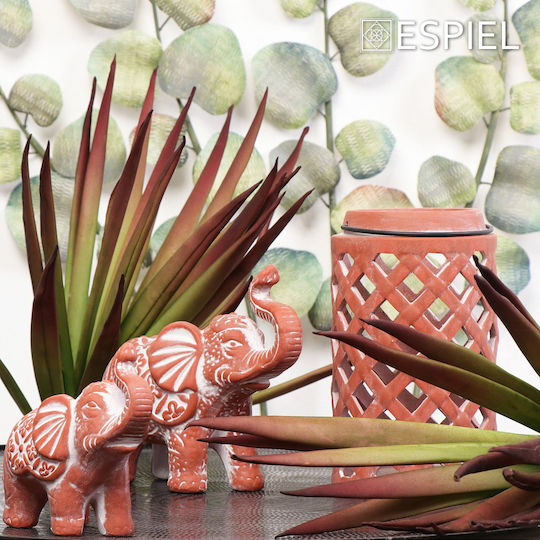Espiel 3D Wall Decor Green Made of Metal 66x4.5x81.5cm