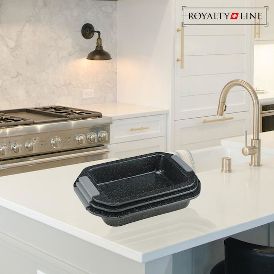 Royalty Line Tavă de Copt din Aluminiu cu Acoperire din Piatră 23x37cm 3 Bucăți