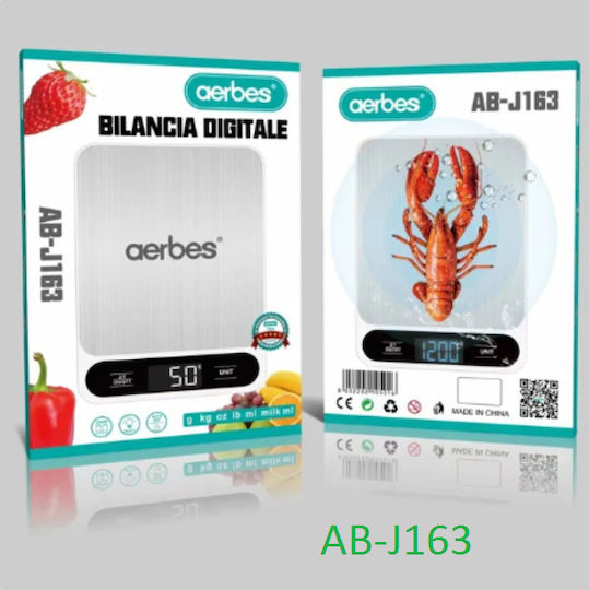 Aerbes AB-J163 Дигитална Кухненска Везна До 5кг Бяла