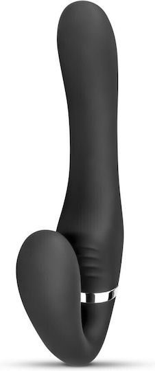 No Parts Trägerlos Strap On mit Dildo 22cm mit Vibration in Schwarz Farbe