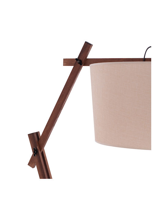 HomeMarkt Crane Floor Lamp H170xW54cm. with Socket for Bulb E27 Beige