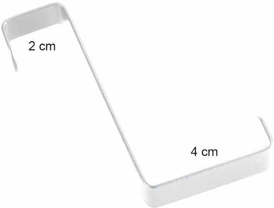 Wenko Türhaken Metallisch Einzelplatz 8x6x6εκ. 4Stück