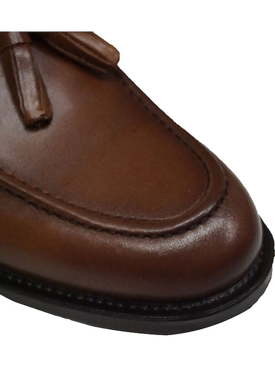 Δερμάτινα Ανδρικά Loafers σε Καφέ Χρώμα