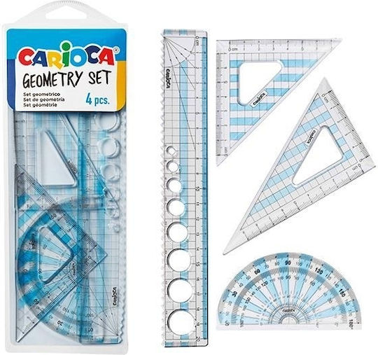 Carioca Set von 4 geometrischen Instrumenten Kunststoff 252071