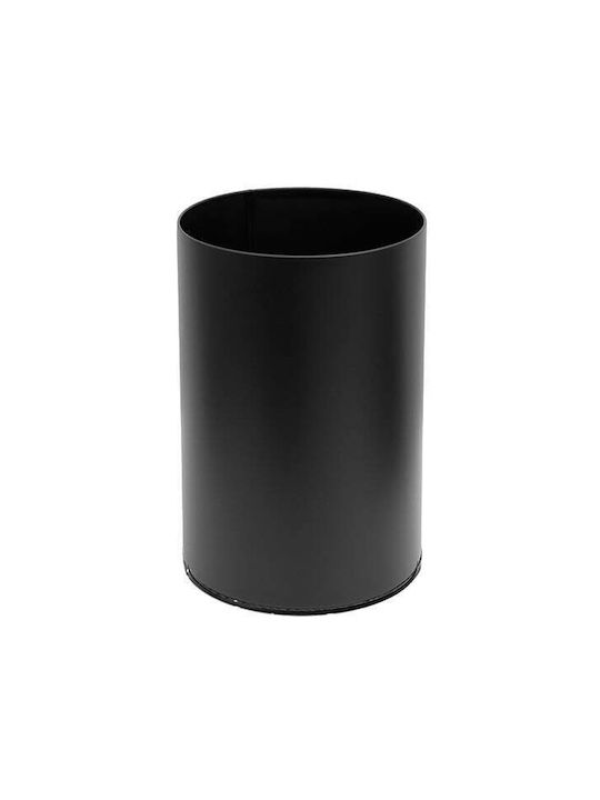 Pam & Co 18-2536-403 Office Metal Waste Bin 15lt Black 25x25x30cm